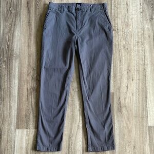 GAP Gray Relaxed Girlfriend Chino Style Pants